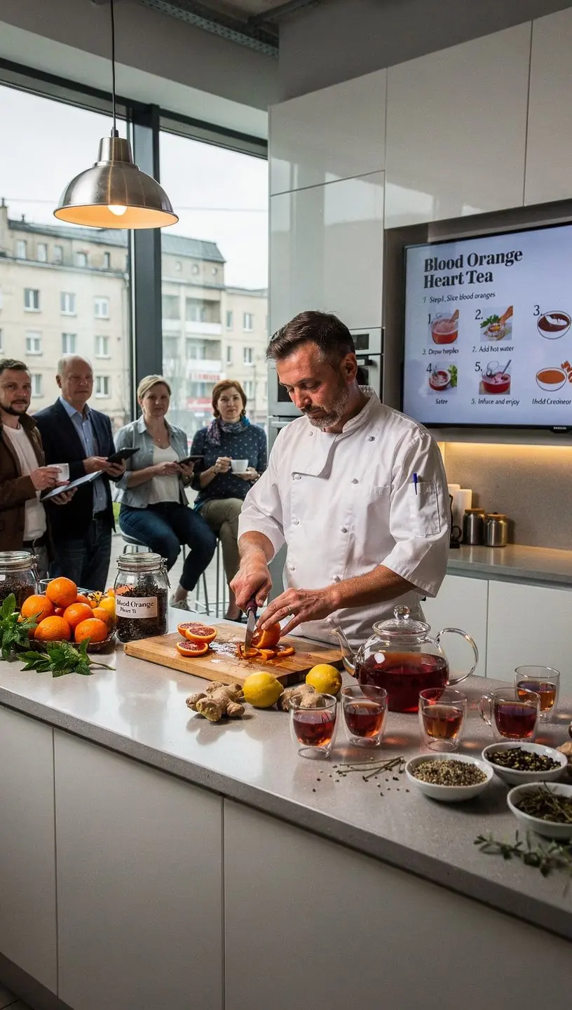 Raudonųjų uogų ir žolelių mišinys, simbolizuojantis sveiką širdies veiklą.